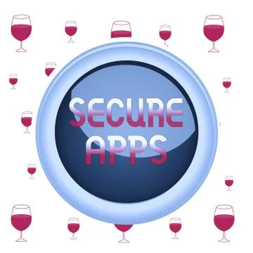 Text sign showing Secure Apps. Conceptual photo protect the device and its data Stock Illustration