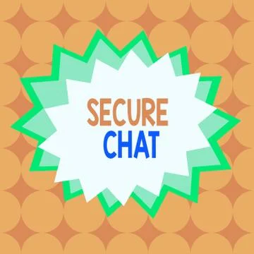 Text sign showing Secure Chat. Conceptual photo approach to protect messages Stock Illustration