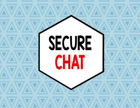 Text sign showing Secure Chat. Conceptual photo approach to protect messages Stock Illustration