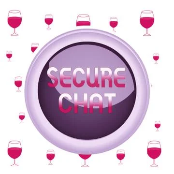 Text sign showing Secure Chat. Conceptual photo approach to protect messages Stockillustratie