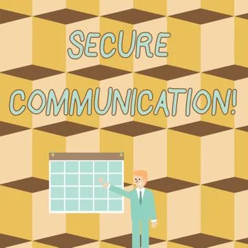 Text sign showing Secure Communication. Conceptual photo preventing unauthorized Stock Illustration