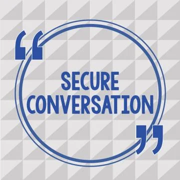 Text sign showing Secure Conversation. Conceptual photo Secured Encrypted 스톡 일러스트