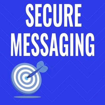 Text sign showing Secure Messaging. Word for protect critical data when sent 스톡 일러스트