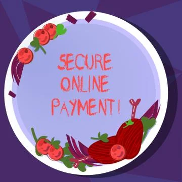 Text sign showing Secure Online Payment. Conceptual photo Protected online Stock-Illustration