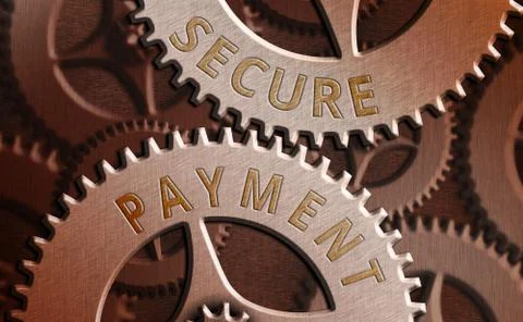 Text sign showing Secure Payment. Conceptual photo Security of Payment refers to Ilustração Stock
