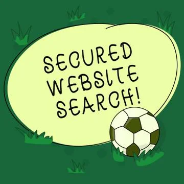 Text sign showing Secured Website Search. Conceptual photo browser and website Stock Illustration