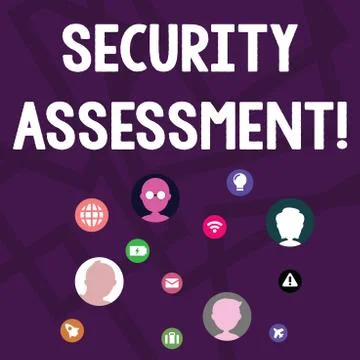 Text sign showing Security Assessment. Conceptual photo study to locate IT Stock Illustration