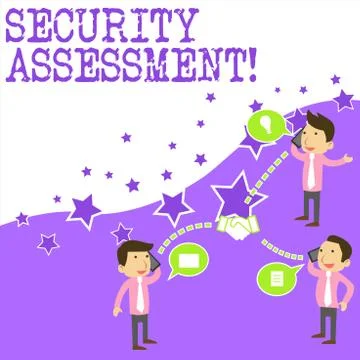 Text sign showing Security Assessment. Conceptual photo study to locate IT Stock Illustration