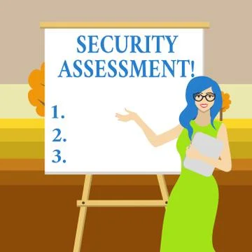 Text sign showing Security Assessment. Conceptual photo study to locate IT Stock Illustration