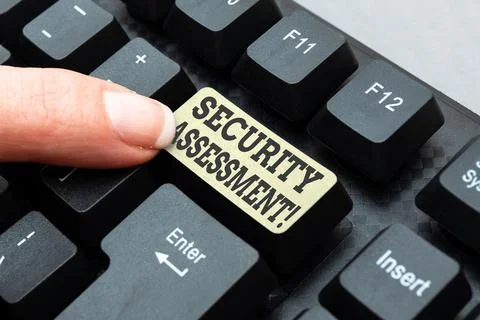 Text sign showing Security Assessment. Business idea study to locate IT security Photos