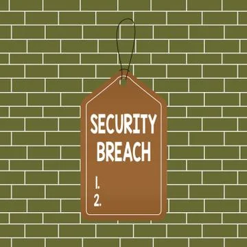 Text sign showing Security Breach. Conceptual photo any incident that results in 库存插图