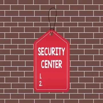 Text sign showing Security Center. Conceptual photo centralized unit that deals Stock Illustration