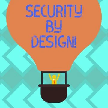 Text sign showing Security By Design. Conceptual photo software has been Stock Illustration