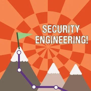 Text sign showing Security Engineering. Conceptual photo focus on the security Stock Illustration