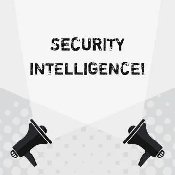 Text sign showing Security Intelligence. Conceptual photo protecting an Illustrazione stock