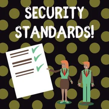 Text sign showing Security Standards. Conceptual photo the scope of security イラスト素材