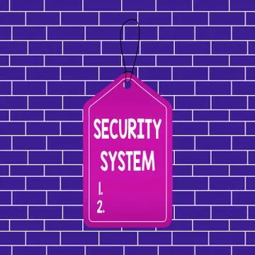 Text sign showing Security System. Conceptual photo system designed to detect 스톡 일러스트