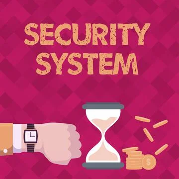 Text sign showing Security System. Business approach system designed to detect Stock Illustration