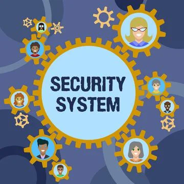 Text sign showing Security System. Business idea system designed to detect Stockillustratie