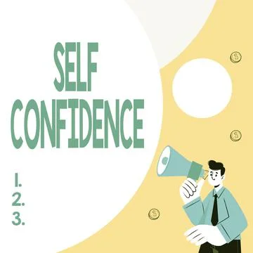 Text sign showing Self Confidence. Business approach a feeling of trust in one s Stock Illustration