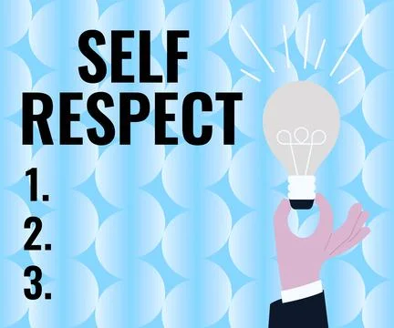 Text sign showing Self Respect. Business concept Pride and confidence in oneself Stock Illustration