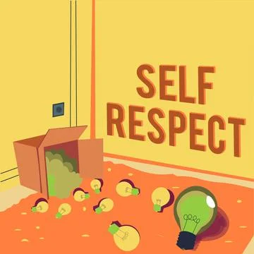Text sign showing Self Respect. Business overview Pride and confidence in 스톡 일러스트