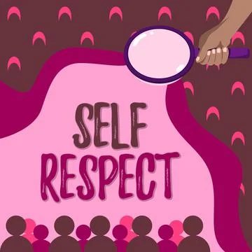 Text sign showing Self Respect. Business concept Pride and confidence in oneself Stock Illustration
