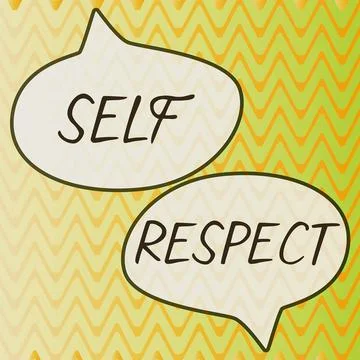 Text sign showing Self Respect. Business concept Pride and confidence in oneself Stock Illustration