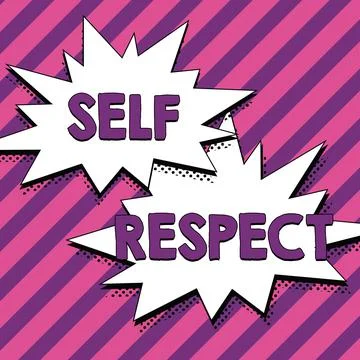 Text sign showing Self Respect. Internet Concept Pride and confidence in oneself Stock Illustration