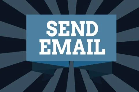 Text sign showing Send Email. Conceptual photo the system for using computers to 스톡 일러스트