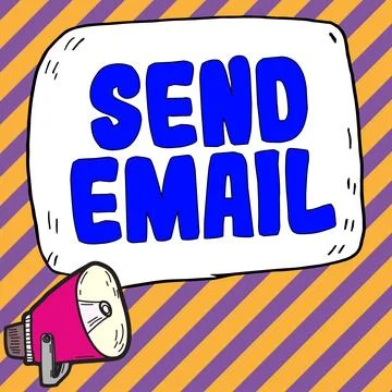 Text sign showing Send Email. Business overview the system for using computers Illustrazione stock