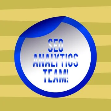 Text sign showing Seo Analytics Team. Conceptual photo showing who make process 스톡 일러스트