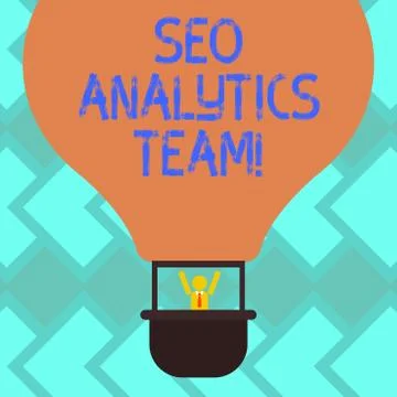 Text sign showing Seo Analytics Team. Conceptual photo showing who make process 스톡 일러스트