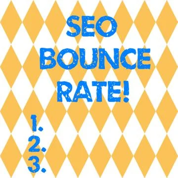 Text sign showing Seo Bounce Rate. Conceptual photo Search engine optimization 스톡 일러스트