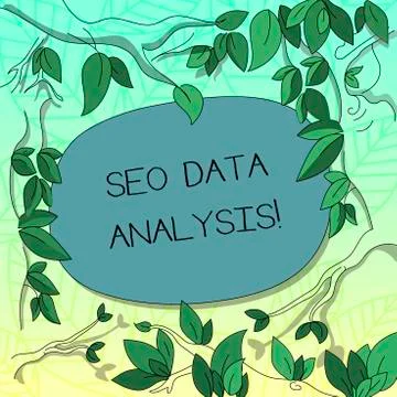 Text sign showing Seo Data Analysis. Conceptual photo changes to website make it Stock Illustration