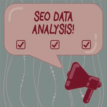 Text sign showing Seo Data Analysis. Conceptual photo changes to website make it Stock Illustration