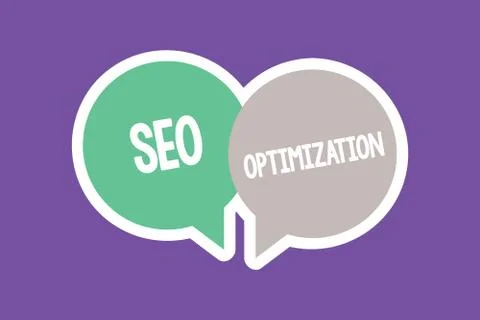 Text sign showing Seo Optimization. Conceptual photo process of affecting online Stock Illustration