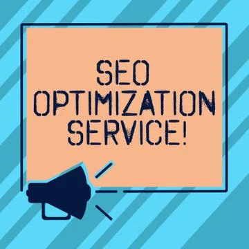 Text sign showing Seo Optimization Service. Conceptual photo Aim to increase the 库存插图