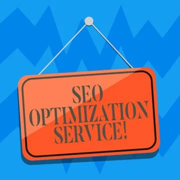 Text sign showing Seo Optimization Service. Conceptual photo Aim to increase the Stock Illustration