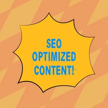 Text sign showing Seo Optimized Content. Conceptual photo Making website pages Stock Illustration