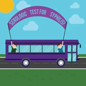Text sign showing Serologic Test For Syphilis. Conceptual photo Laboratory tests 스톡 일러스트