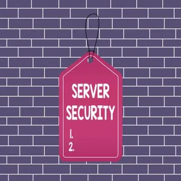 Text sign showing Server Security. Conceptual photo web server that guarantees Stock Illustration