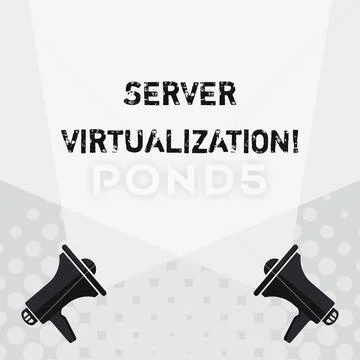 Text sign showing Server Virtualization. Conceptual photo allow for more than Stock Illustration