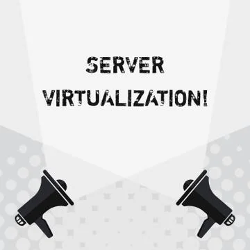 Text sign showing Server Virtualization. Conceptual photo allow for more than Stock Illustration