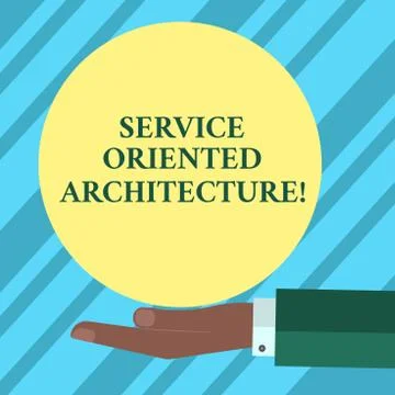 Text sign showing Service Oriented Architecture. Conceptual photo Central Stock Illustration