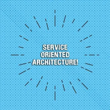 Text sign showing Service Oriented Architecture. Conceptual photo Central Illustrazione stock