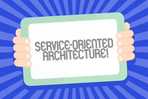 Text sign showing Service Oriented Architecture. Conceptual photo services co Illustrazione stock