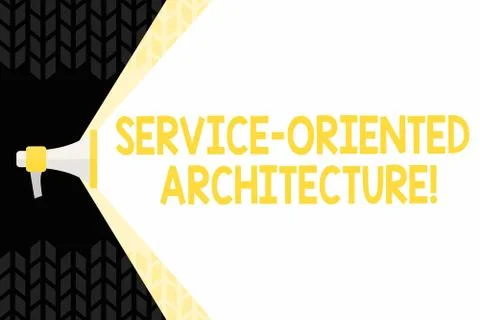 Text sign showing Service Oriented Architecture. Conceptual photo services co 스톡 일러스트