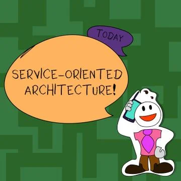Text sign showing Service Oriented Architecture. Conceptual photo services co Illustrazione stock