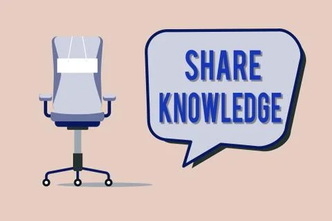 Text sign showing Share Knowledge. Conceptual photo teaching others what I Stock Illustration